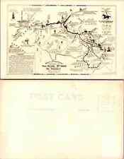 Vintage Postcard - Map Shows Rides Paul Revere, Dawes and Prescott 4/18-19/1775 picture