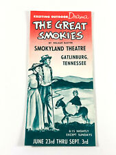 vtg 40s 50s The Great Smokies Smokyland Theatre Gatkinburg TN travel pamphlet picture