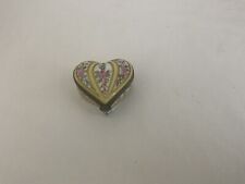 Limoges Handpainted Heart Shaped Hinged Trinket Pill Box picture
