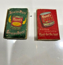 2 Boxes Vintage Hunts Products  Advertisements Match Boxes picture