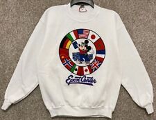 Vintage Walt Disney World Mickey Mouse World Showcase Sweatshirt Size Medium USA picture