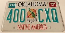Oklahoma Native America License Plate 400 CXQ picture