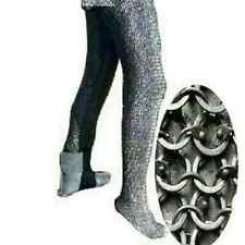 Armor-Chain-mail 9mm Medieval leggings Round Riveted With Flat Washers Oiled picture