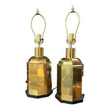 PAIR- VINTAGE ALSY BRASS TONE  TABLE LAMPS beautiful pieces picture