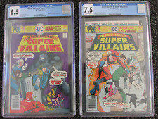 Secret Society of Super Villains #1 and #2 - CGC 6.5 / 7.5 - DC 1976 - White pgs picture