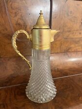 Debbie Reynolds Estate: pressed glass pitcher with silver plated Lidded Spout picture