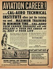1947 CAL-AERO Technical Institute Glendale CA Vintage Print Ad picture