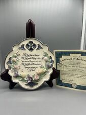 The Lord Bless And Keep You Plate Bradford Exchange Faiths Blessing 3D Plate COA picture