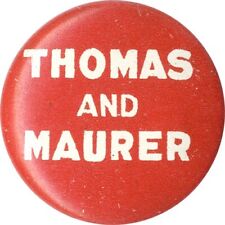 Scarce 1928 Norman THOMAS James MAURER Socialist Party Logo Button picture