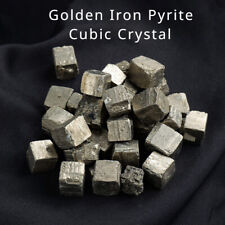 100g Real Genuine Natural Golden Iron Pyrite Cubic Crystal Gem Mineral Specimen picture