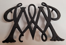Vintage Virginia Metalcrafters William & Mary Cypher Cast Iron Black Trivet picture