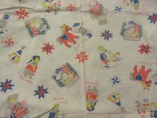 Vintage Wamsutta Babycale Patriotic Americana History Fitted Crib Sheet picture