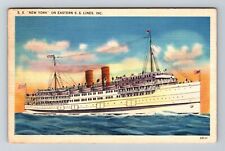 SS New York Eastern SS Lines Steamship  Vintage Souvenir Postcard picture