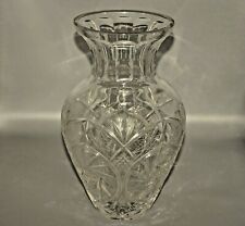 Antique Victorian American Brilliant Cut Crystal Etched Glass Vase Centerpiece picture