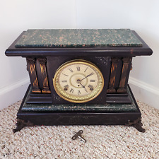 Antique 19th Century Seth Thomas Adamantine Faux Marble Mantel Clock - For Parts picture
