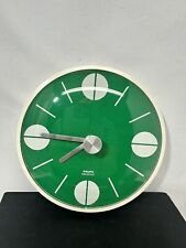 Vintage Pop Art Space Age Krups Wall Clock 1970s Collectible Green MCM Germany picture