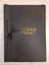 Antique Black Embossed Scrap Book 5 Empty Double Sided Pages Still In No Others picture