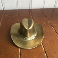 Vintage Brass Cowboy Hat Bottle Opener Western Barware  picture