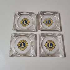 Lot of 4 Vintage 1960s Lions Club International Glass Ashtrays picture