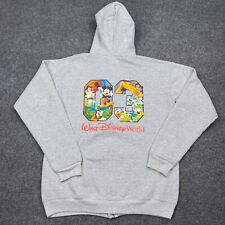 Vintage 2003 Disney World Hoodie Youth Kids Size XL Gray Full Zip Sweatshirt picture