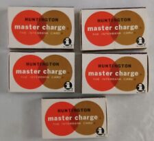 5 Vintage Huntington National Bank Match Boxes, Master Charge Card Advertisement picture