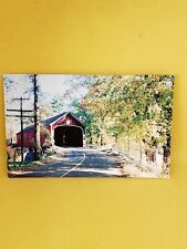 Postcard Old Covered Bridge In New England #187 picture