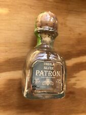 PATRON SILVER TEQUILA 50ml Cork Top Glass Bottle Empty Mini Mexico picture