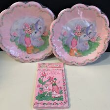 Vintage Hallmark ROSE PETAL PLACE Birthday Cards, 2 Packs Of Plates Sealed 1983 picture