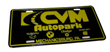 Vintage Metal License Plate  CVM Autopark, Mechanicsville PA. Shelby, BMW, Dodge picture