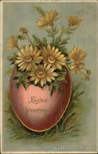 Easter Flowers 1908 Easter Greetings Antique Postcard Vintage Post Card picture