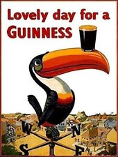 Lovely Day for A Guinness Retro Metal Tin Toucan Sign 12 x 16 picture