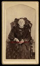 Very Old Woman In Chair - Post Mortem?? Creepy CDV Photo picture