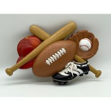 Vintage Burwood Products Sports Wall Plaque 1992 Baseball Football picture