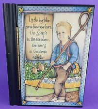 Vtg 1987 Enesco Little Boy Blue Mother Goose Music Box Book Farmer And The Dell picture