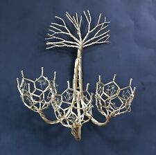 Eclectic Golden Tree Twisted Wire Sconce Candle Holder Gothic Steampunk READ picture