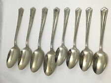 WM A Rogers Nickel Silver PAT MAR1920 Vintage Teaspoons & Tablespoons 8 Pcs. picture
