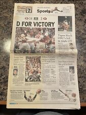 2002 Oklahoma Sooners Vs Texas Football Newspaper.  Roy Williams picture