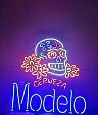 Modelo Especial Sugar Skull Cerveza Neon Light Sign 20