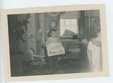 Snapshot Vintage Photograph - young kid Halloween Peanuts School Play picture