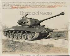 1950 Press Photo General Patton battle tank with 90mm gun, Washington, D.C. picture
