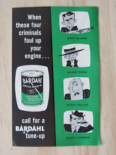 UNUSED Vintage BARDAHL OIL Advertising Sales Brochure With The Crime Gang picture