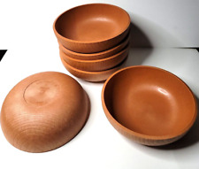 Wood Lite by Nevco Bowls Made in Japan Set of 6 Wood Like Lot Brown VTG  picture