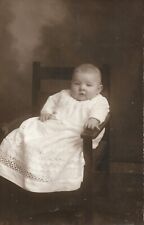Baby Real Photo Postcard RPPC Sitting Studio Posed Early 1920s Vintage picture