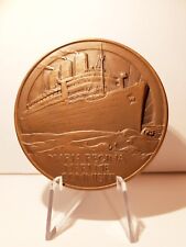 1936 CUNARD WHITE STAR LINE RMS QUEEN MARY GILBERT BAYES MAIDEN VOYAGE MEDALLION picture