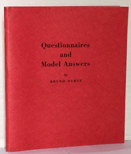 Questionnaires & Model Answers Dr Bruno Furst Memory Concentration Studies 1966 picture