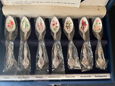 The Australian Wildflower Spoon Collection-Silverplated & Enamel-set of 7 picture