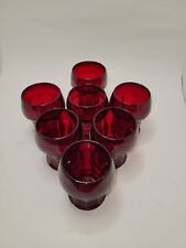 Set Of 7 GORGEOUS Ruby Red Tumblers.  picture