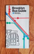 VINTAGE 1974 NYCTA NYC BROOKLYN BUS MAP MTA NEW YORK CITY TRANSIT AUTHORITY picture