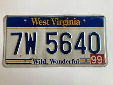 1999 West Virginia License Plate - 100% All Original picture