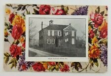 Postcard Vintage High School in Oval Pennsylvania  picture